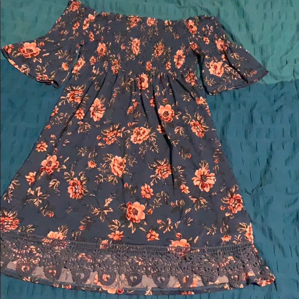 no strap flower dress